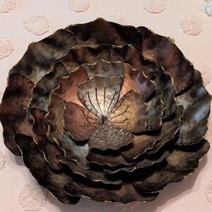 Metallic Flower Wall Art